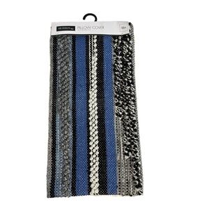 NWT Hudson Bohemian Style‎  Textured Striped Pillow Cover